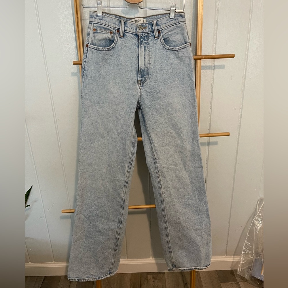 Light wash straight leg jeans
